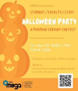 MECH Grad Student/Faculty/Staff Halloween Party